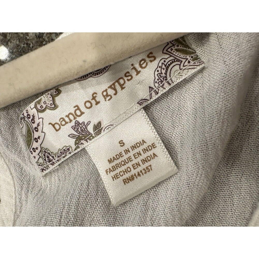 Band Of Gypsies Boho Flutter Cuba Embroidered Peasant Empire Midi Dress Size S - Picture 8 of 13